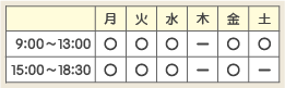 診療時間案内